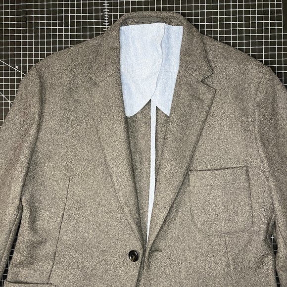 Taylor Stich The Telegraph Jacket in Grey Wool Size 44 Tailored to 42S - Picture 6 of 16